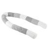 Baby Crib Bumper Cotton Snake Pillow Cushion Soft Infant Bed Protector Fence DecorGray Splicing