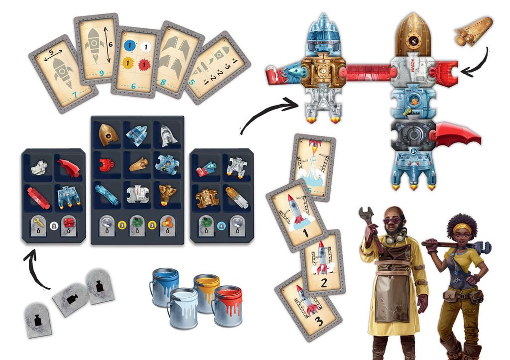 Rocket. Board game. Granna