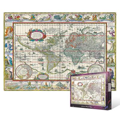 Old Map of the World - 1000 Piece Jigsaw Puzzle, Popular Korean Puzzle
