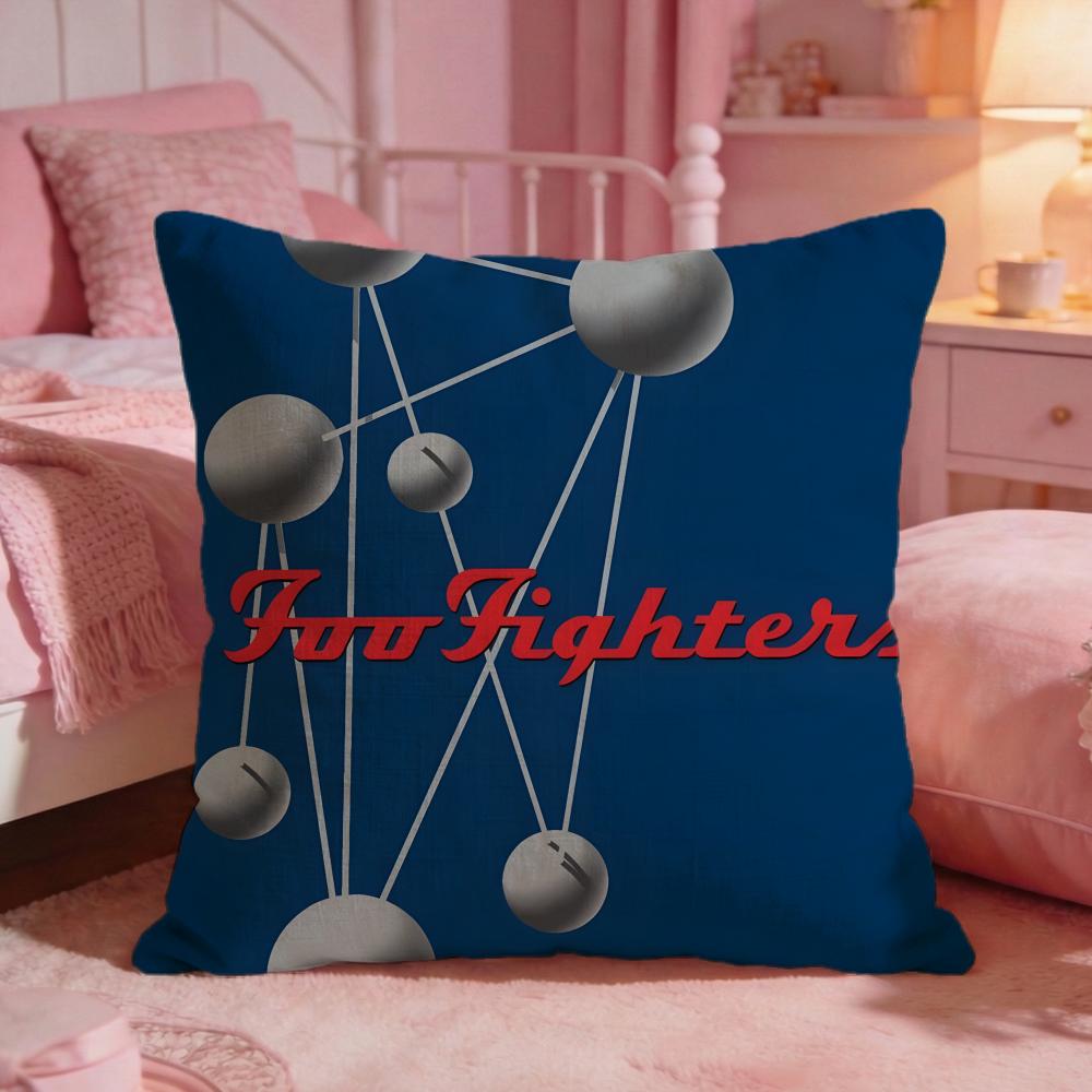 band fFoo Fighters Cushion Cover Premium Comfort Reversible Pillow Cove Two in One Design for Any Room  Car Interior