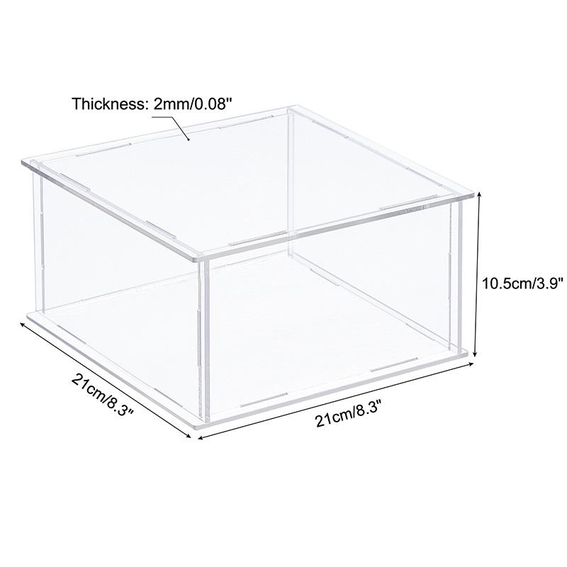 Acrylic Display Case for Collectibles Figures Toys Clear Plastic Box Cube Storage Box Assemble Dustproof Protection Showcase
