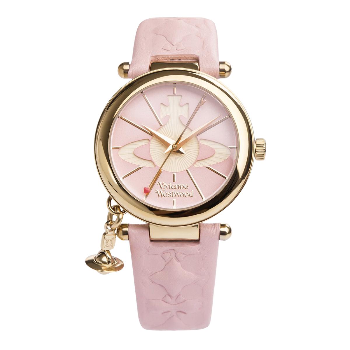 Vivienne Westwood Watch Quartz Movement Leather Strap Pink Dial Women watches DWVV006PKPK-DW Regular Watch Box