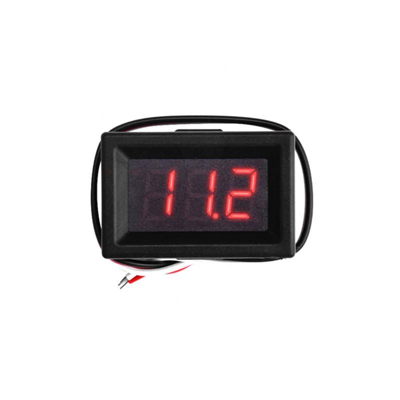 0.36 Inch, 3-wire with Housing, 3-wire Voltmeter 0V-100V DC Digital Display Meter, Digital Voltmeter