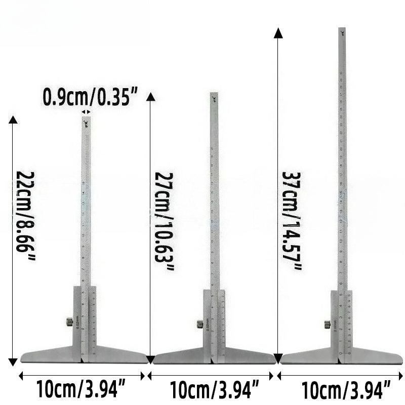 Depth Vernier Caliper 0-150/200/300mm 0.02mm Precision Aluminum Steel Measuring Tool with Case for Workshop Machine Shop
