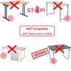 Good-Table Leg Extension For Folding Table Castors - Pack Of 4 Risers With Wheels For Straight And Curved Legs Durable 27Cm