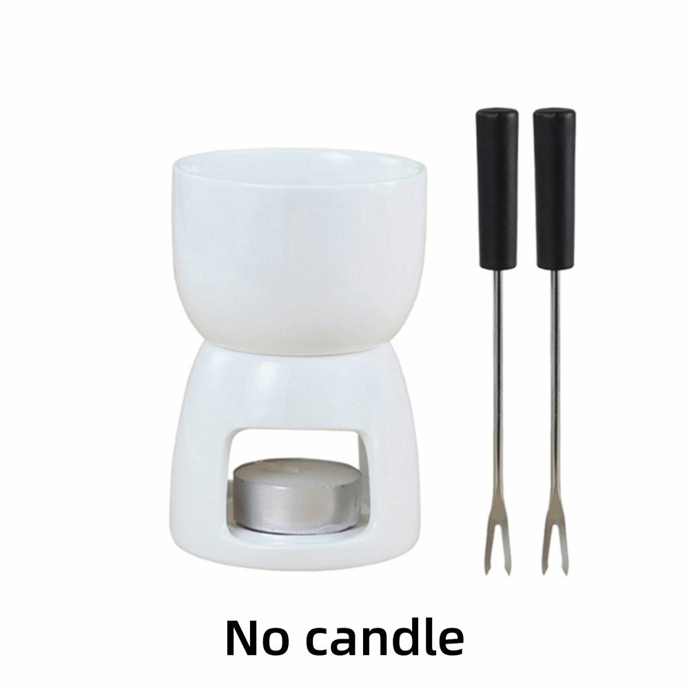 with Fork Chocolate Melting Mug Ceramic Chocolate Melting Pot Leisure Time