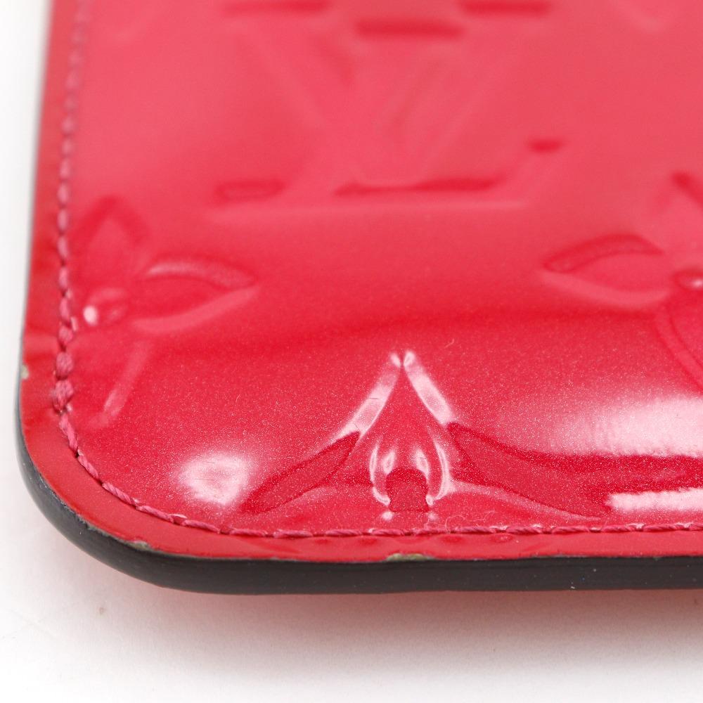 Louis Vuitton Pochette Cle NM Coin Purse M90312 Hot Pink Pink Monogram Vernis Women Used
