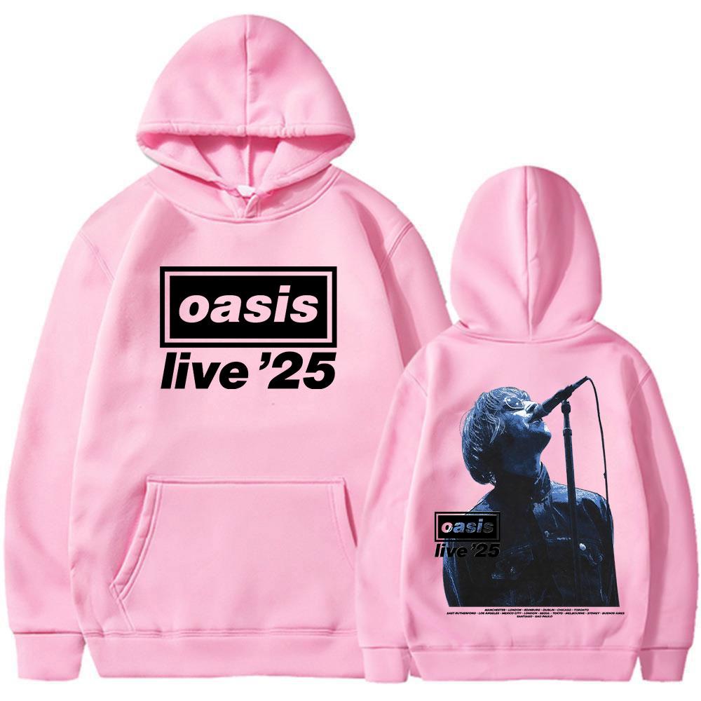 Rock Band O-Oasis Live 25 Tour Merch Hoodies Mode Gothic Vintage Übergroße Mode Langarm Sweatshirt Männer Frauen Pullover