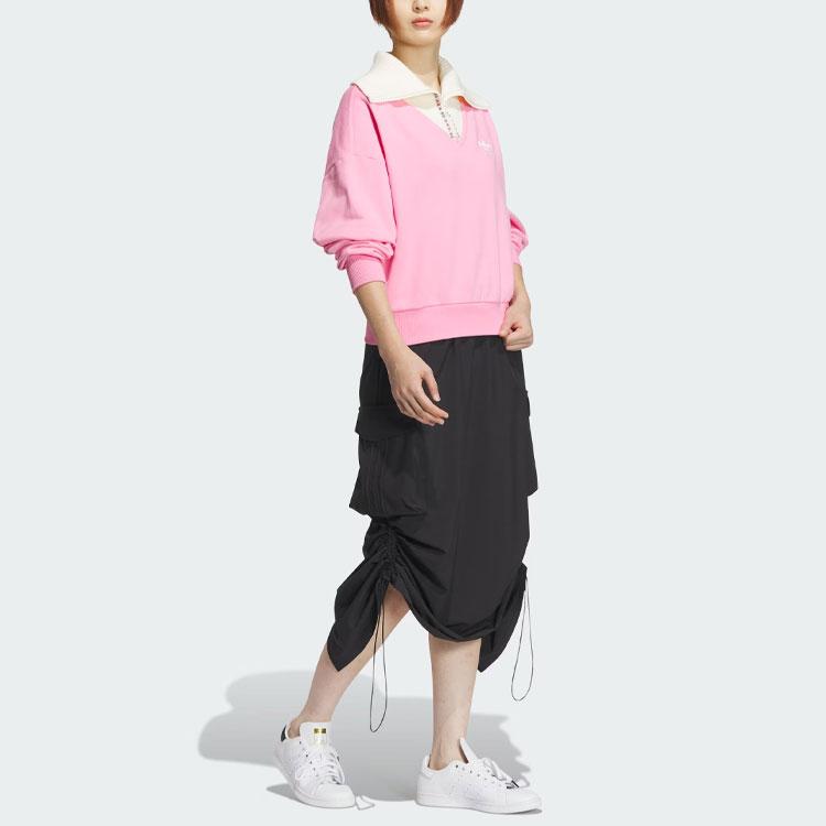 Adidas Originals X FEIFEI RUAN Crewneck Top With Logo Patch Women Tops Pink JE1607