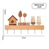 Nordic Style Solid Wood Key Hook Rack Punch Free Wall Mount Holds Keys Coats Towels for Bedroom Entryway Decor