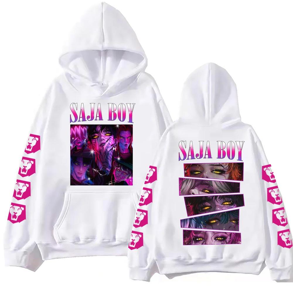 

Kpop Мисливець на демонів Саджа Хлопчаче худі Хараджуку Хіп-хоп Пуловер Топи Толстовка Подарунок XL білий