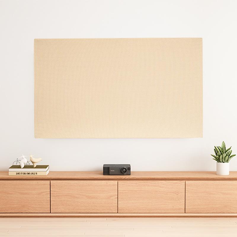 

1pcs Solid Color Grid Elastic Wrap for Convenient and Breathable TV Cover Desktop Wall Mounted Monitor Cover Cloth Dustproof and Sunscreen Covers 37-40inch 96*55cm 1pcs бежевый
