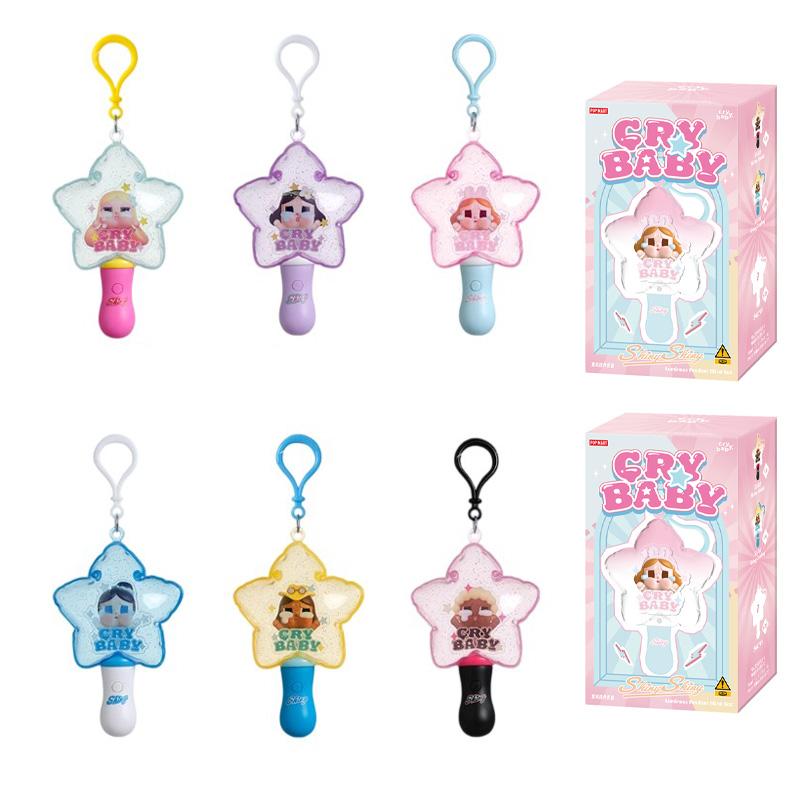 New POP MART SHINY CRYBABY Glow Charm Mystery Boxes Single Mystery Box/Full Box 6 Pcs PPMT-2508-0082