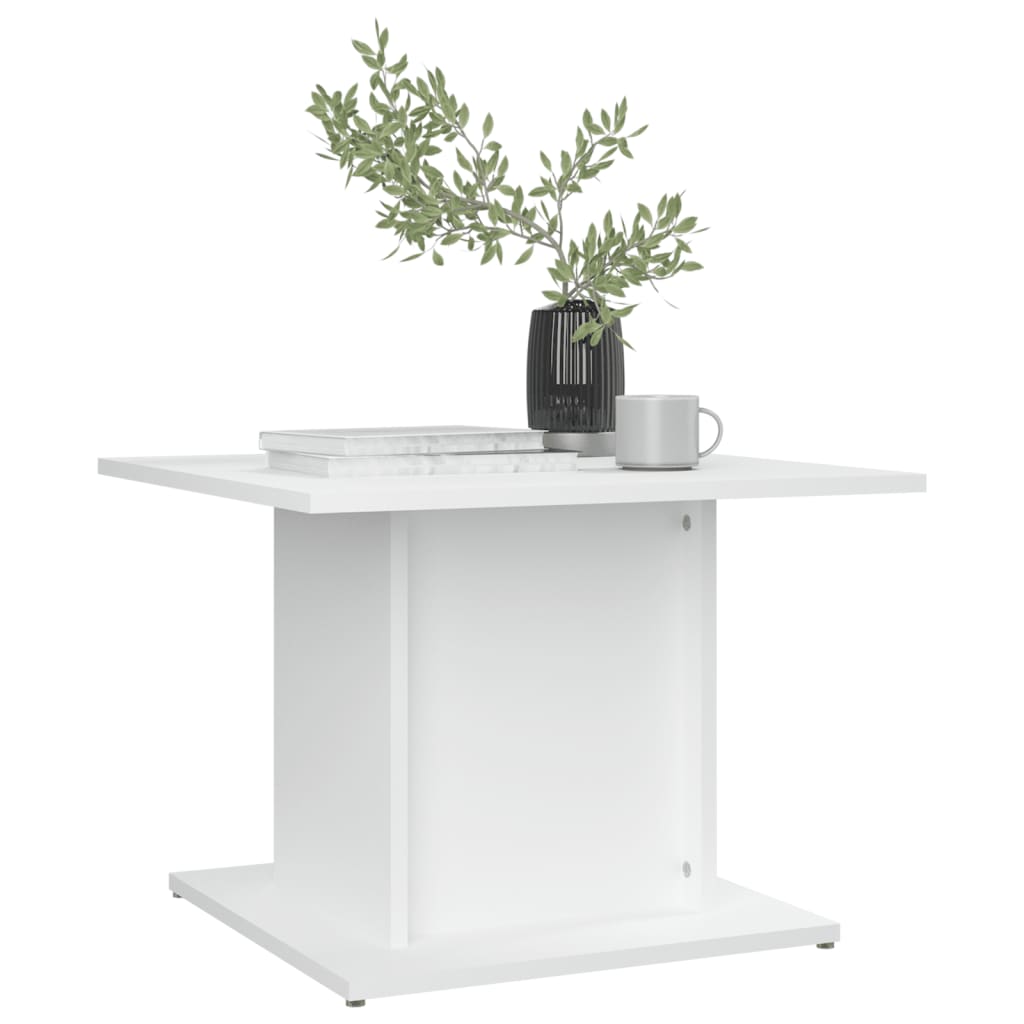 White Coffee Table 55.5 x 55.5 x 40 cm Particleboard