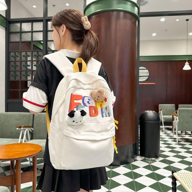 Schoolbag Japanese campus niche fashion simple letters versatile large capacity schoolbag junior high school high school student backpack