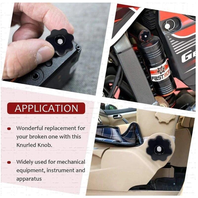 M4 M5 M6 M8 M10 M12 Švestka Bakelit Ruční Utahovací matice Rukojeť Závit Hvězdicový Mechanický Černý Palec Matice Upínací knoflík Ruční matice