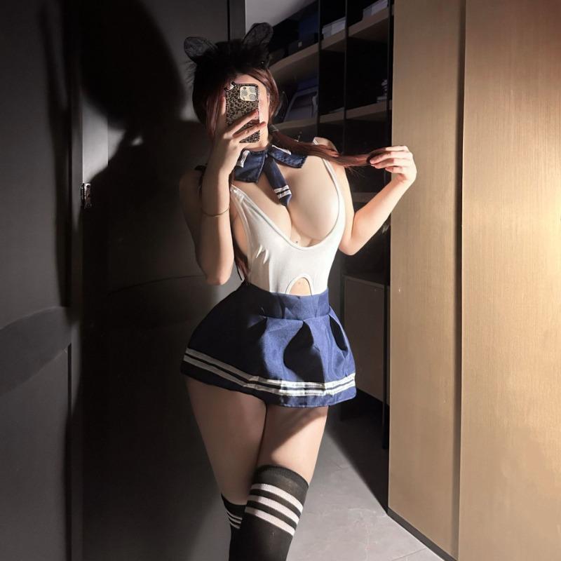 Sex Lingerie Sexy Uniform Temptation Pure Desire One-piece Uniform Suit Sailor Midnight Passion Nightclub J Skirt