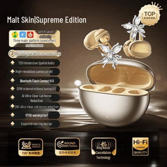 New 2025 Butterfly Bluetooth Ear Clips – Wireless Open-Type Earphones