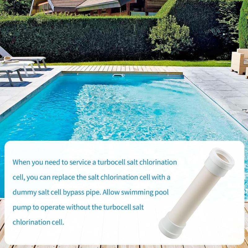 Pool Valves Connector Plastic Swimming Pool Salt Cell Bypass Adapter Suitable for T Type Chlorinator Replacement Unit
