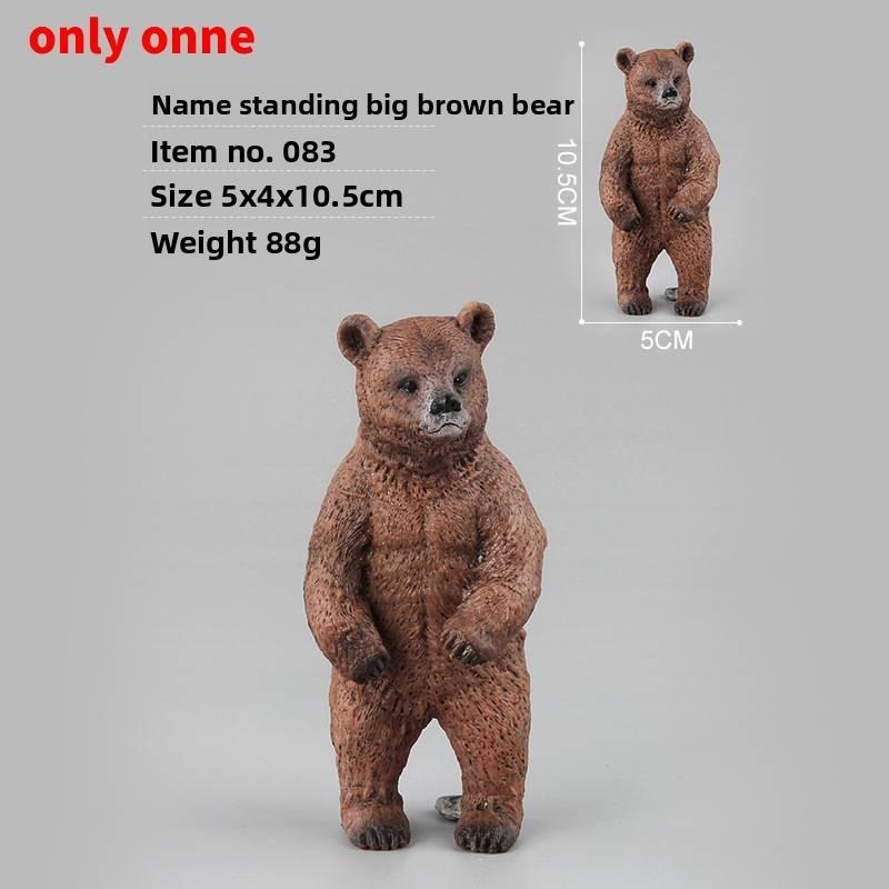 Wild Brown Bear Pvc Figurine Collection With Realistic Design For Young Children