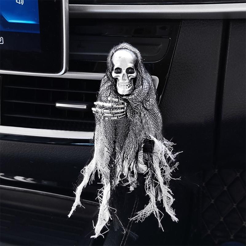 Módní Auto Air Difuzér Aromaterapie Halloween Dekorace lebky Auto Air Vent Outlet Air Osvěžovač Parfém Vůně