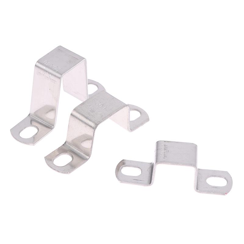 5Pcs Thickened U-Shaped 304 Stainless Steel Horseback Tube Saddle Clip Buckle Throat Hoop Ohm Tube Card Pipe Fixing Clamps