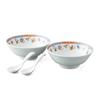 NARUMI Ramen Bowl Karako Cute 20cm Set Set with Spoon Ramen Bowl Noodle Bowl Microwaveable Dishwasher Safe Made In Japan Gift Box Included 2-person