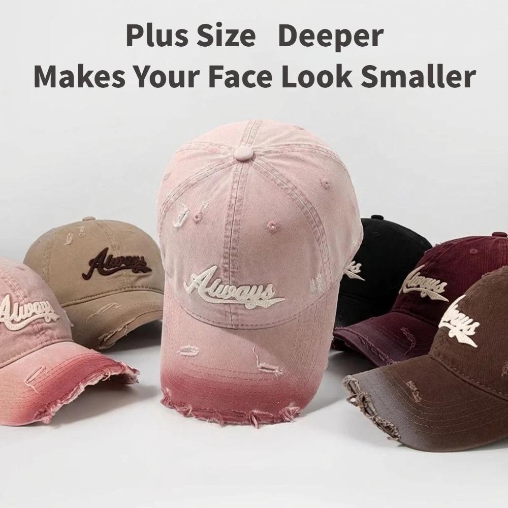 Deeper Women's Duckbill Cap Plus Size Sun Hat Fashion Pink Baseball Cap  Spring Summer Unisex