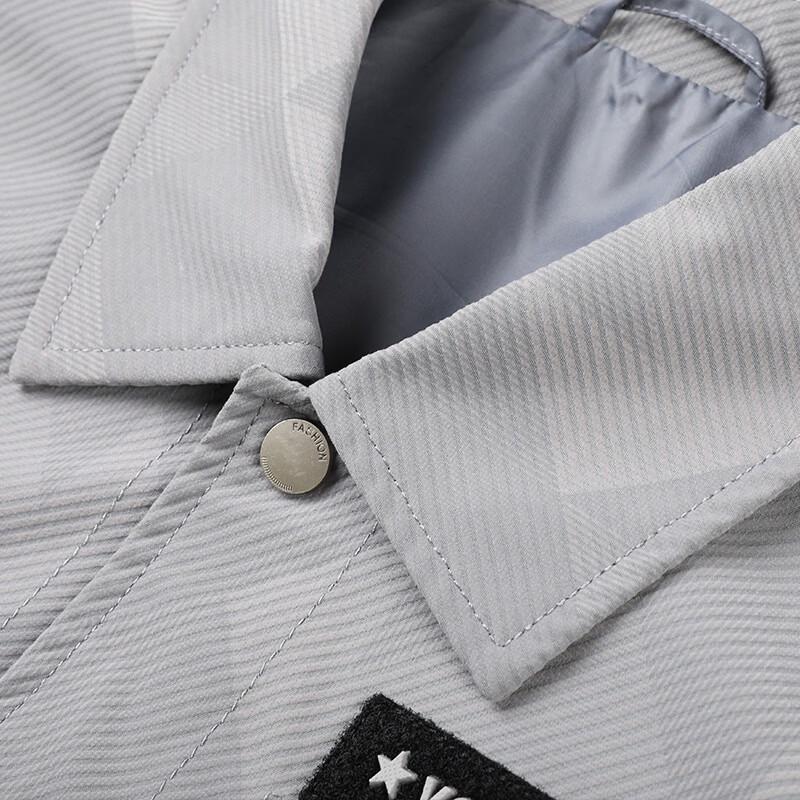 Hengyuanxiang Men's Stand Collar Casual Jacket