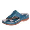 2023 Women's Plus Size European and American Style Toe-Separating Wedge Heel Sandals and Slippers