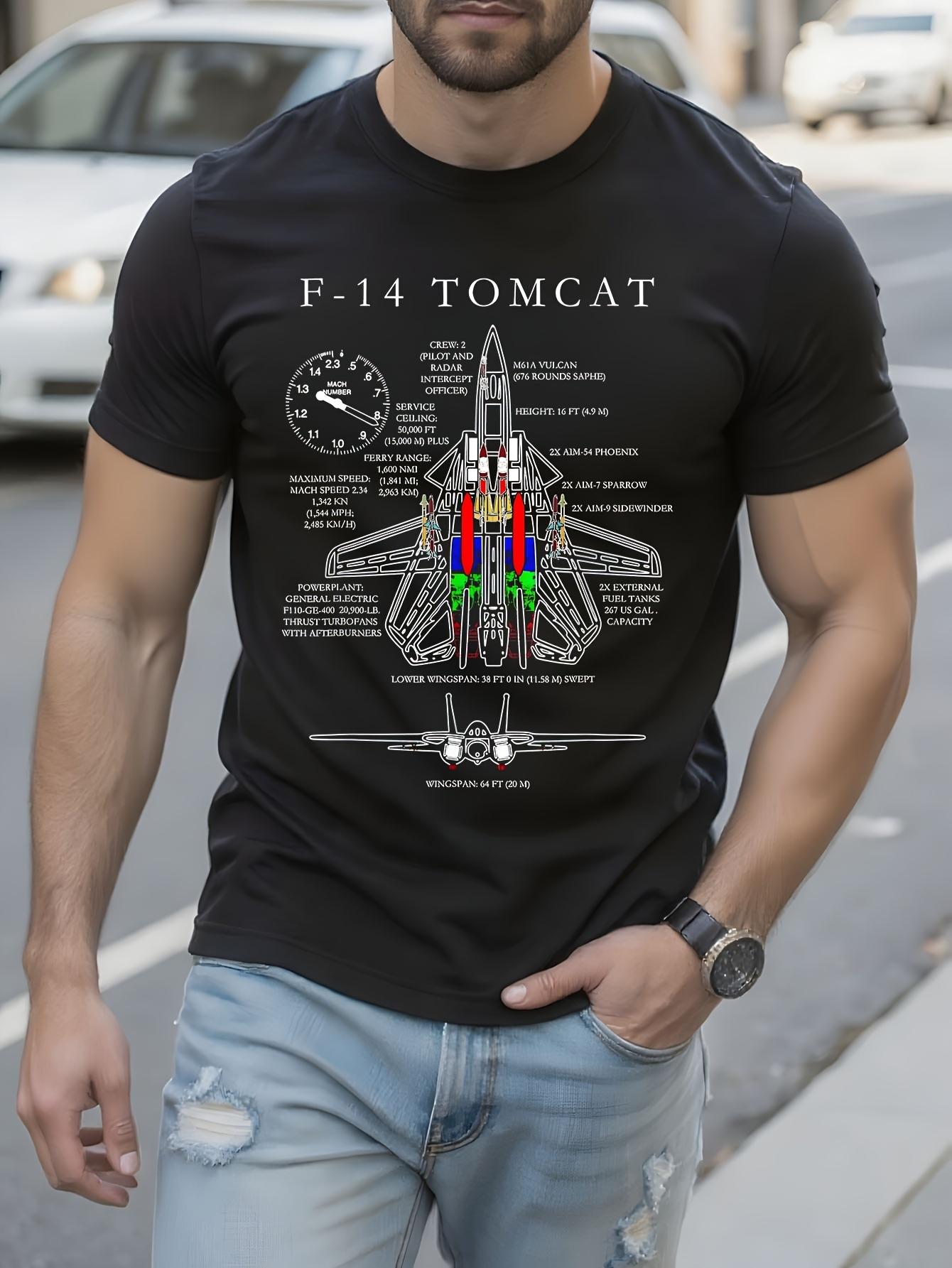 F-14 Tomcat Fighter Jet Graphic Tshirt Graphic Tshirt - A... XXXL