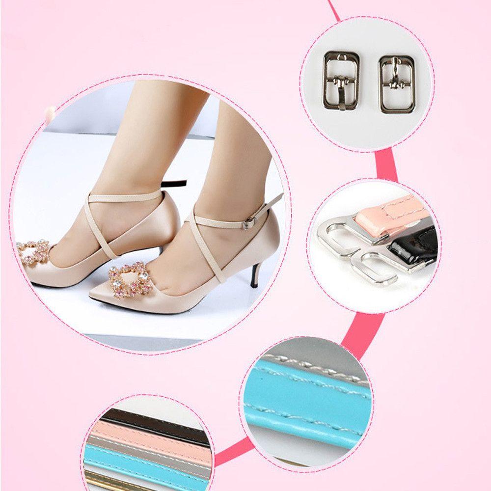 Heels Holding Shoe Lace Tie Bundle Shoelace Anti-skid Straps Ankle Shoe Belt PU Leather Shoelace