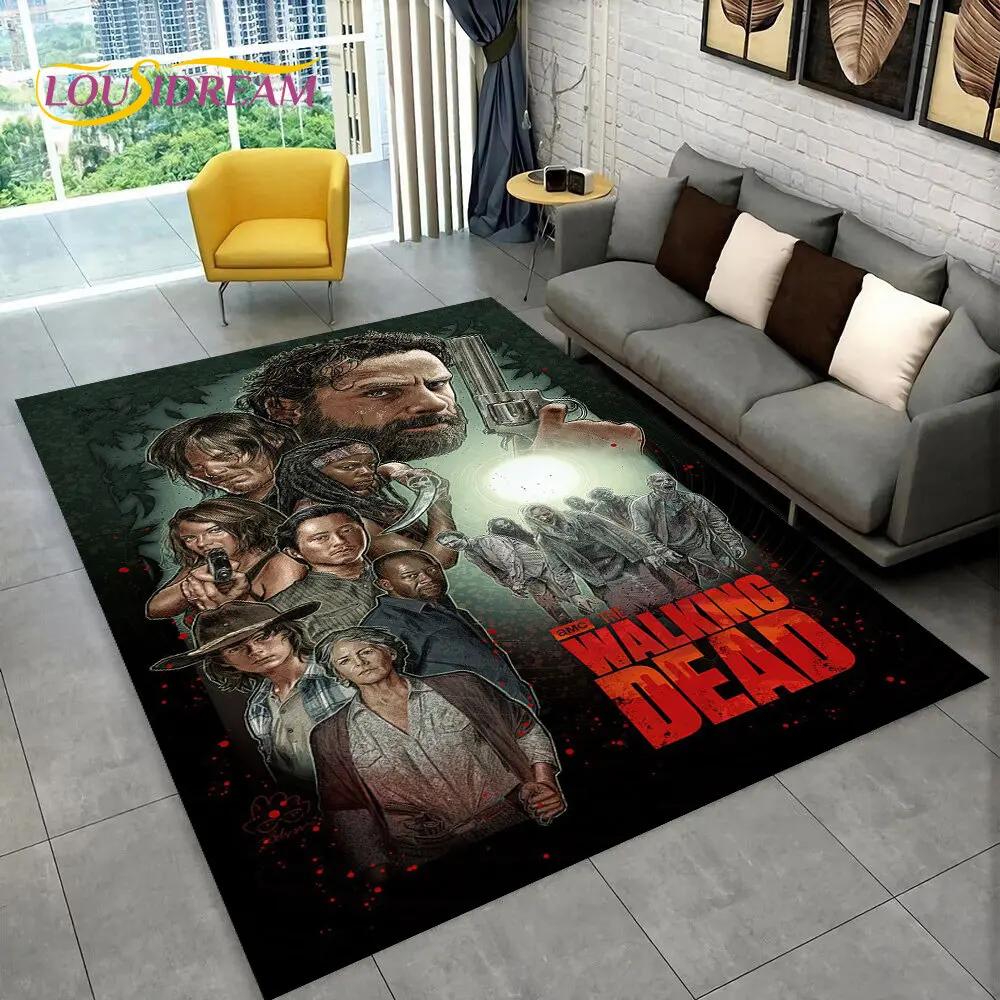 The Walking Dead Horror Area Rug Large,Carpet Rug for Living Room Bedroom Sofa Doormat Decoration,Kids Play Non-slip Floor Mat