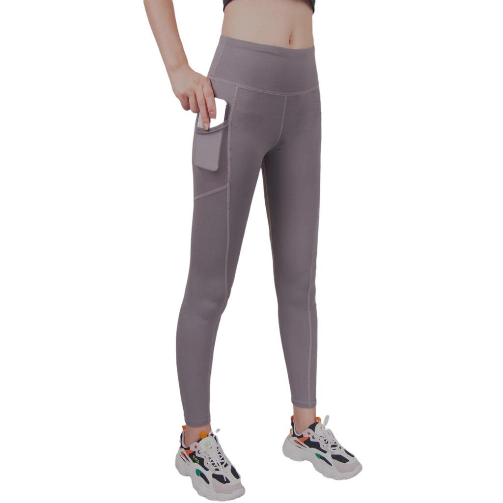 Huaszeer Yoga Sports Tights for Workouts and and UV Protection Size Women's Leggings, Fitness, Breathable, Sweat-Wicking, Quick-Drying, (Gray, XL)