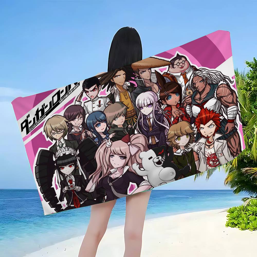 Super Danganronpa Microfiber Blanket Quick Drying Beach Towels Oversized Printing Super Absorbent Pool Towel Blanket