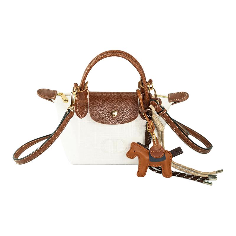 

DIOR Bag [Customized Cosmetic Bag] Canvas Coluli Pony, Sweet and Exquisite, Cute and Gentle, Elegant, Girly, Dating, Commuting, White Fabric, білий