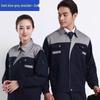 Men's Wear-Resistant Long Sleeve Workwear Set for Spring & Autumn: Ideal for Workshop, Auto Repair, Construction, and Electrical Mechanic Jobs.
