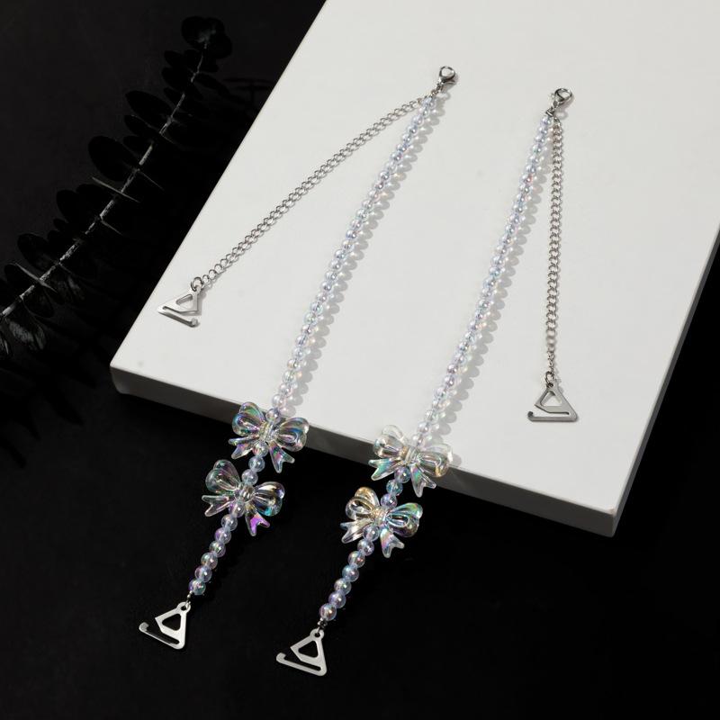 1 Pair Adjustable Bra Straps with Exposed Pearls Elegant Detachable Clear Bra Strap Chains for Women Elegant Lingerie Accessory
