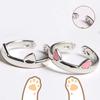 Y2K Cute Cat Paw Print Ring for Women Girls Cat Claw Embrace Tightly Design Open Rings Fashion Party Birthday Finger Rings Gifts