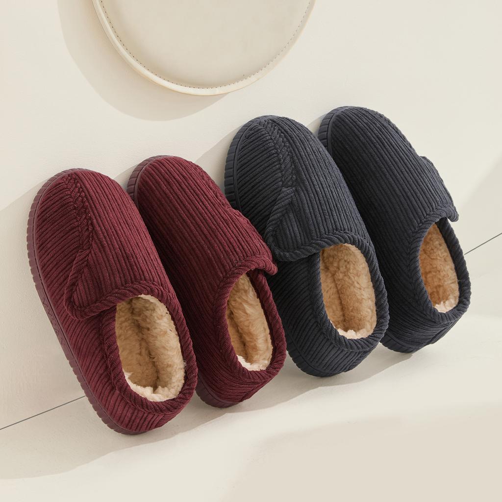 Winter Women Home Slippers Plush Warm Flat Slides Breathable Soft Non-slip Slippers Indoor Outdoor Men Casual Slippers