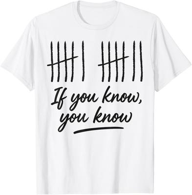 6 7 Funny If You Know You Know Tally Marks Six Seven Meme T-Shirt