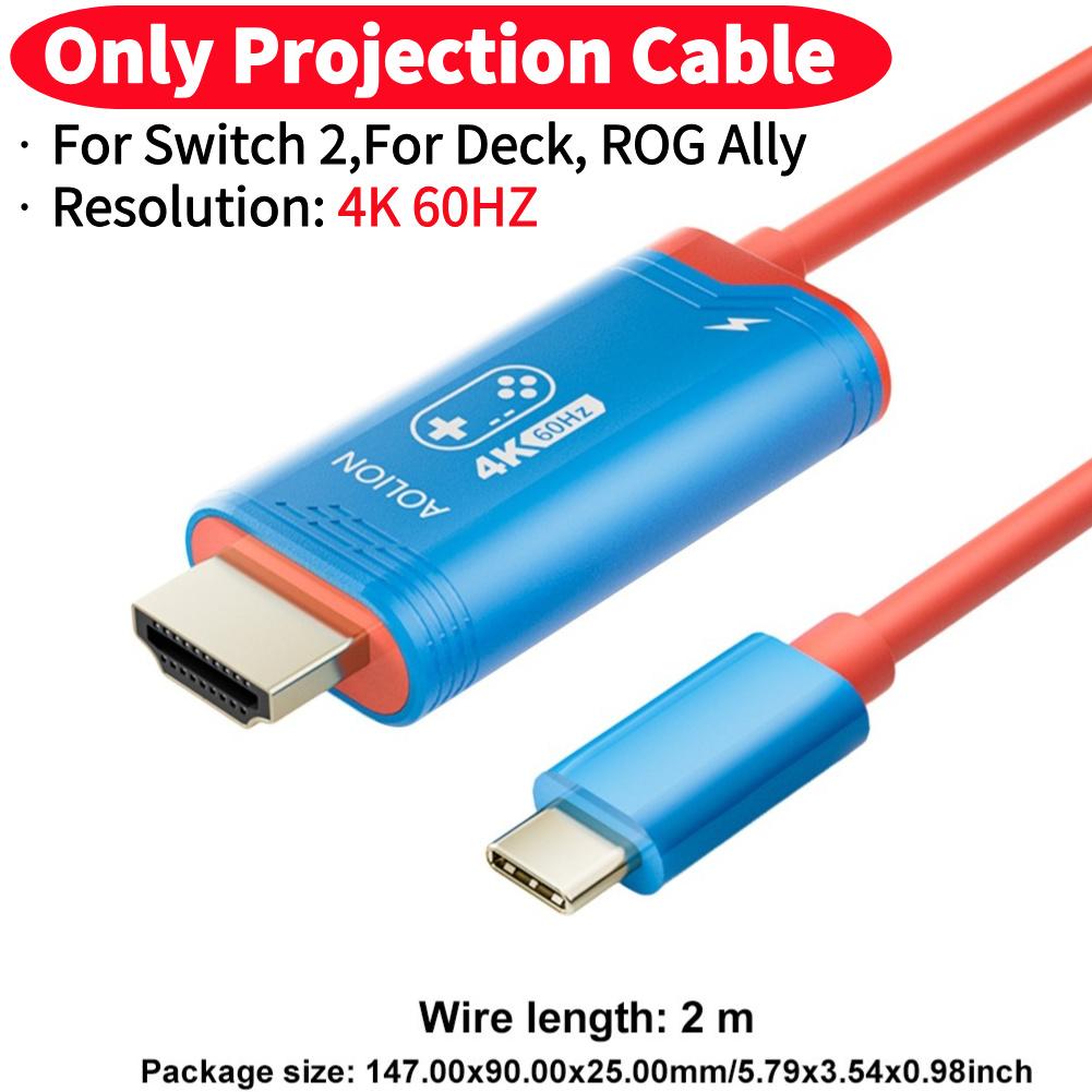 Portable 4K TV Dock Station for Switch 2 with Type C Port USB3.0 Console Charging Stand For Nintendo Switch 2 Game Accessories