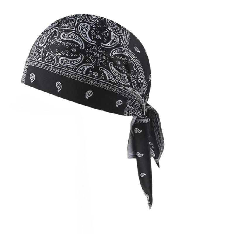 Skull Cap Helmet Liner Breathable Sweat Wicking Head Wrap Bandana Hat for Men Women Paisley Cycling Running Cap