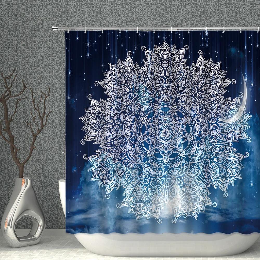 Modern Graffiti Showers Curtains Bathroom Hook Set Home Decoration Abstract Creative Personality Waterproof  Curtain