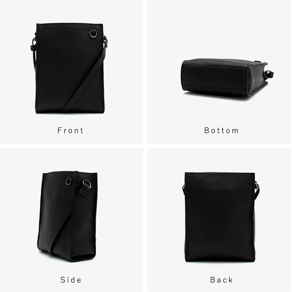 Gratante Women's Small Shoulder Bag, Lightweight, Genuine Leather, Crossbody, Square Mini, Smartphone Pouch, Sacoche, Mini Bag, Shoulder Bag,