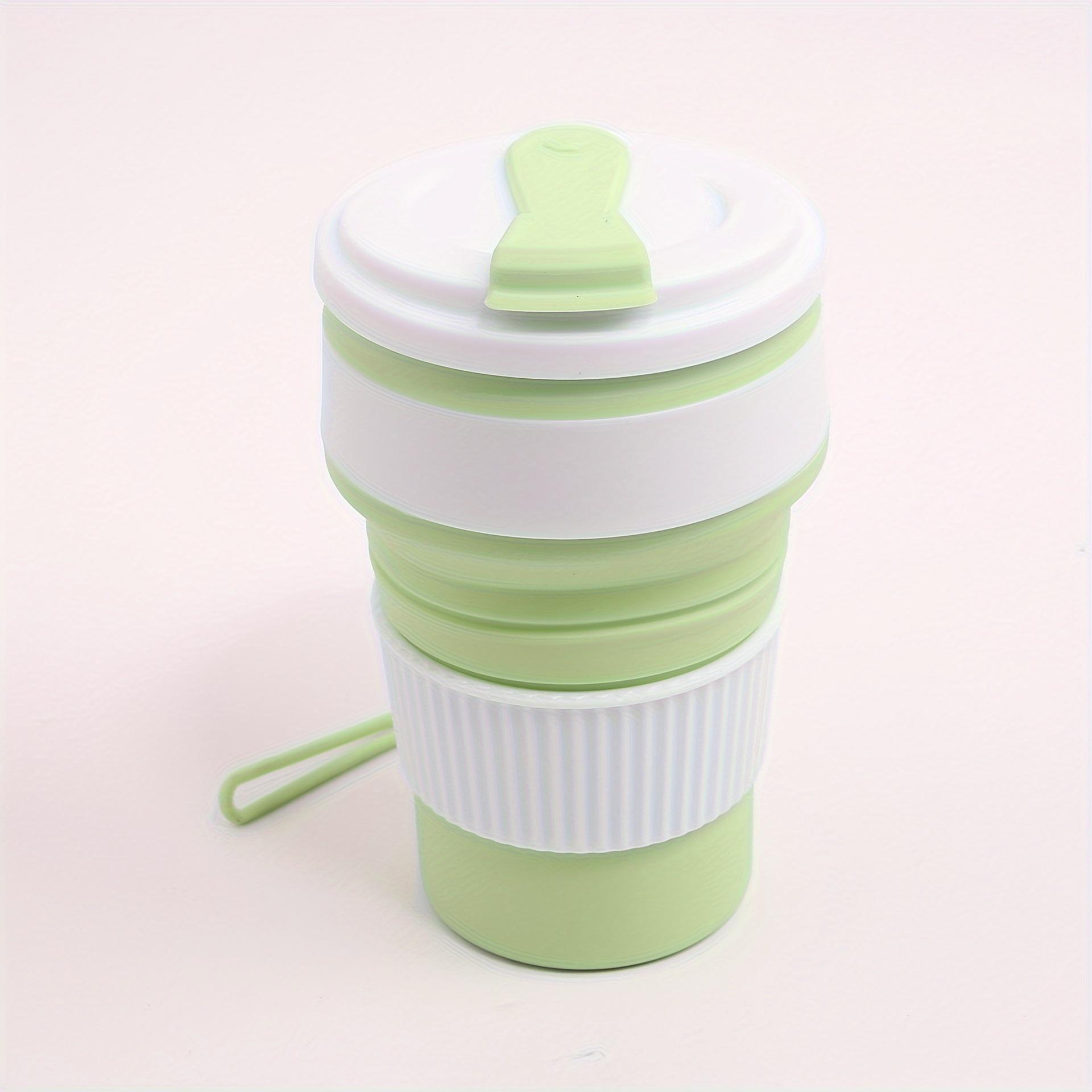 

[Портативная силиконовая кружка для воды объемом 350 мл] Складная силиконовая кружка для воды объемом 350 мл — портативная и многоразовая для активного отдыха, спорта, кемпинга и походов зелёный