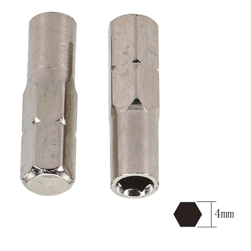 2Pcs 6.35 Mm Insert Bit Adapter To 4mm Hex Shank Electric Screwdriver Tools Conversion Head Magnetic Sleeve Accessories
