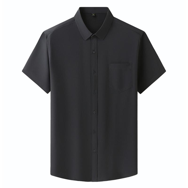 Men Shirt Plus Size Summer Short Sleeve Business Work Shirt Loose Fit Comfortable Oversized T Shirt Designer Clothes Men