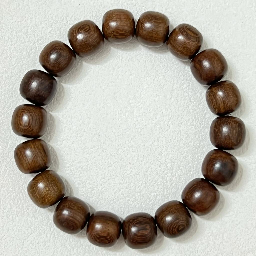 Men's Handmade Wooden Beaded Bracelet Natural Elastic Bangle DIY Beading Charms Christmas Jewelry Gift