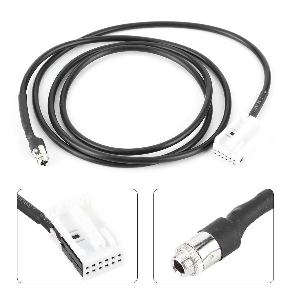 3.5mm AUX Audio Music Input Adapter Cable Cord Fit for Mercedes W203 W209